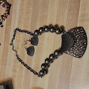 Necklace and earrings